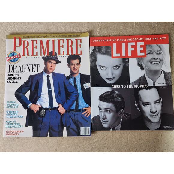 Tom Hanks Premiere Magazine 1987 Life Magazine 1999 Vintage Collectible - Picture 1 of 11
